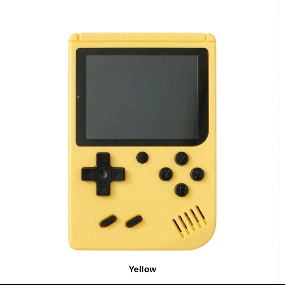 Retro Portable Yellow Mini Handheld Video Game Console 400 In 1